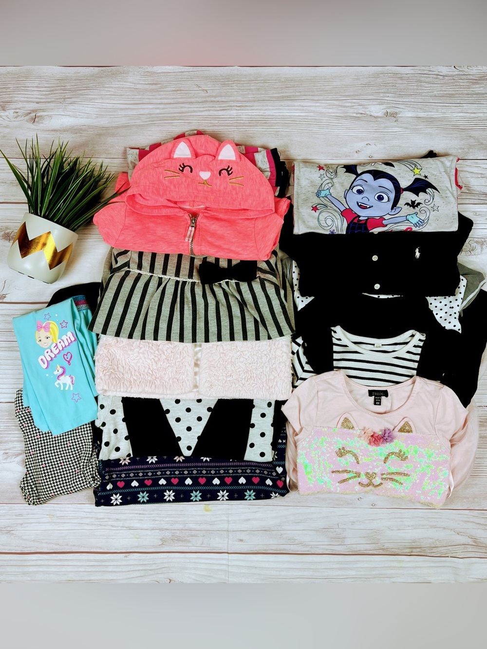 Polo Ralph Lauren Cat Jack Disney H&M Girls Fall Winter Clothes Lot 6X 12pc